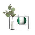 thumbnail image 1 of Nigeria national flag Soccer World Cup Marco De Metal Florero De Cerámica Decoración, 1 of 4