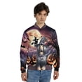 thumbnail image 4 of Spooky Halloween Night Witch Afghan Hound Glowing Pumpkins All Over Print 3D Baseball Jacket Dog Lover Bomber Jacket Softball - 12015, 4 of 6