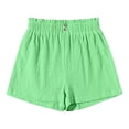 thumbnail image 5 of Amidoa Girls Shorts Wide Leg Toddler Soft Elastic Waist Solid Color Casual Summer Shorts for Kids Green Size 5T, 5 of 6