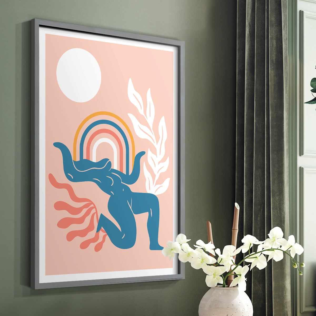 Matisse CCCXIX in Gray Solid Wood 8 x 10 Framed Print