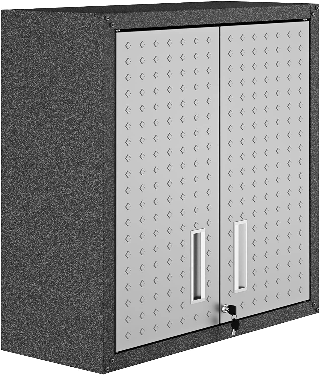 Manhattan Comfort Fortress Floating Garage Storage Black/Grey