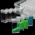 thumbnail image 4 of Hovmgk Compartment Storage Box for Diamond Embroidery, 64-Section Organizer with Removable Lids, Portable Plastic Storage Box for Beads, Jewelry & Small Items, Clear, Compact Design, 4 of 8