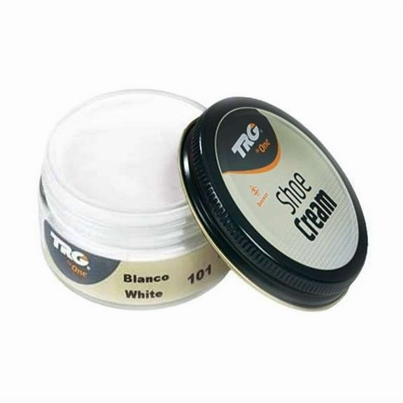 TRG White Shoe cream with beeswax, one of the best shoe polishes that nourishes, maintains, shines and enhances the color of leather shoes and leather boots.