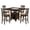 Cappuccino/Beige - 5-Piece, variant on Gabriel 9-piece Square Counter Height Dining Set Cappuccino