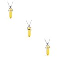 thumbnail image 4 of Colgantes de cristal Qarigey Hexágono columna encanto transparente Amarillo, 4 of 6