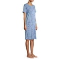 thumbnail image 5 of Secret Treasures Women's and Women's Plus Traditional Short Sleeve Zip Front Duster Robe, 5 of 6