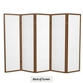 thumbnail image 6 of Red Lantern 5 ft. Tall Double Cross Shoji Screen - Walnut - 5 Panels, 6 of 6