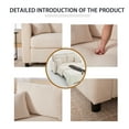 thumbnail image 6 of Sofa Bed Sleeper Sofa Bed, Pull Out Couch with Mattress, 81.5'' 2 Seater Upholstery Sectional Couches, Modern Linen Convertible Sofa, Living Room Furniture for Small Spaces, Apartment, Studio, Beige,, 6 of 10