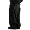 thumbnail image 4 of LIaqionyy Men's Baggy Cargo Pants Elastic Waist Drawstring Casual Loose Joggers Hiking Outdoor Trousers with Pockets, 4 of 7