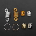 thumbnail image 6 of BIMZUC 160pcs Hair Braid Rings Set, Metal Dreadlocks Bead Cuffs, Hollow Fashion Hair Decoration Accessories for Women & Girls (40 Round, 40 Spring, 40 Crown, 40 Hollow Rings, 4.72 inches / 12 cm), 6 of 9