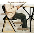 thumbnail image 4 of Pemberly Row Ensemble de 4 Chaises Pliantes Siège Rembourré Métal Noir, 4 of 6