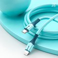 thumbnail image 4 of Fast Charging Cable, 3.3/4.9/6.6ft USB-C/PD/USB To Type C/Micro USB Silicone Fast Charging Cable For ,iPhone ,iPad Samsung LG Motorola Google Pixel, 4 of 5