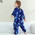 thumbnail image 4 of ATAIKU Toddler Sleeping Sack 9M-6T Winter Warm Flannel 2-Way Zipper Baby Sleep Sack with Feet, Infant Animal Dinosaur Wearable Blanket, 4 of 9