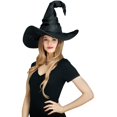 thumbnail image 1 of Fun World FW93138CBK Curved Cone Witch Hat - Black, 1 of 1