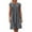 #126-Dark Gray, variant on Staron Beach Dresses for Women 2025 Vacation Cotton Linen Long Casual Round Neck Pleated Solid Flowy Dresses Smocked T-Shirt Midi Sundress