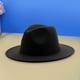 thumbnail image 3 of Sombrero Fedora Colco de fieltro unisex negro, 3 of 8