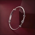 thumbnail image 3 of Herunwer 925 Sterling Silver Bracelet for Women Shining Adjustable Bangle Bracelets Fashion Jewelry Valentine's Day Gifts for Her, 3 of 9
