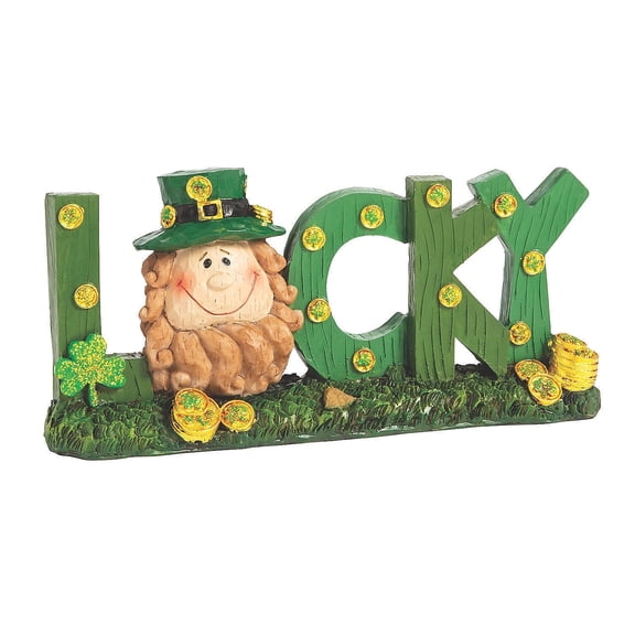 Fun Express Table Decor, 1 Piece, St. Patrick's Day, Leprechaun, Green, Multi, 1 Count