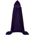 thumbnail image 3 of Aricy Capa larga de terciopelo con capucha unisex con capucha Disfraces de Halloween Navidad Cosplay 43-71 pulgadas, 3 of 4