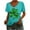 Sky Blue, variant on Fsgntruao Women's Casual U-Neck Short Sleeve T- Solid Summer Blouses