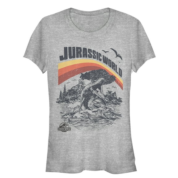 Junior's Jurassic World: Fallen Kingdom Retro Sea Dino  Graphic Tee Athletic Heather X Large