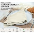 thumbnail image 5 of Ruvanti Cloth Napkins Set of 12, 18x18 inches Napkins Cloth Washable, Soft, Durable, Absorbent, Cotton Blend. Table Dinner Napkins Cloth for Hotel, Lunch, Restaurants, Wedding Parties - Ivory/Cream, 5 of 10