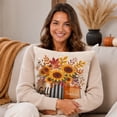 thumbnail image 4 of Fall Pumpkin Maple Leaf Throw Pillow Covers 18x18 Inch for Thanksgiving Indoor Outdoor Decor, 4 of 5