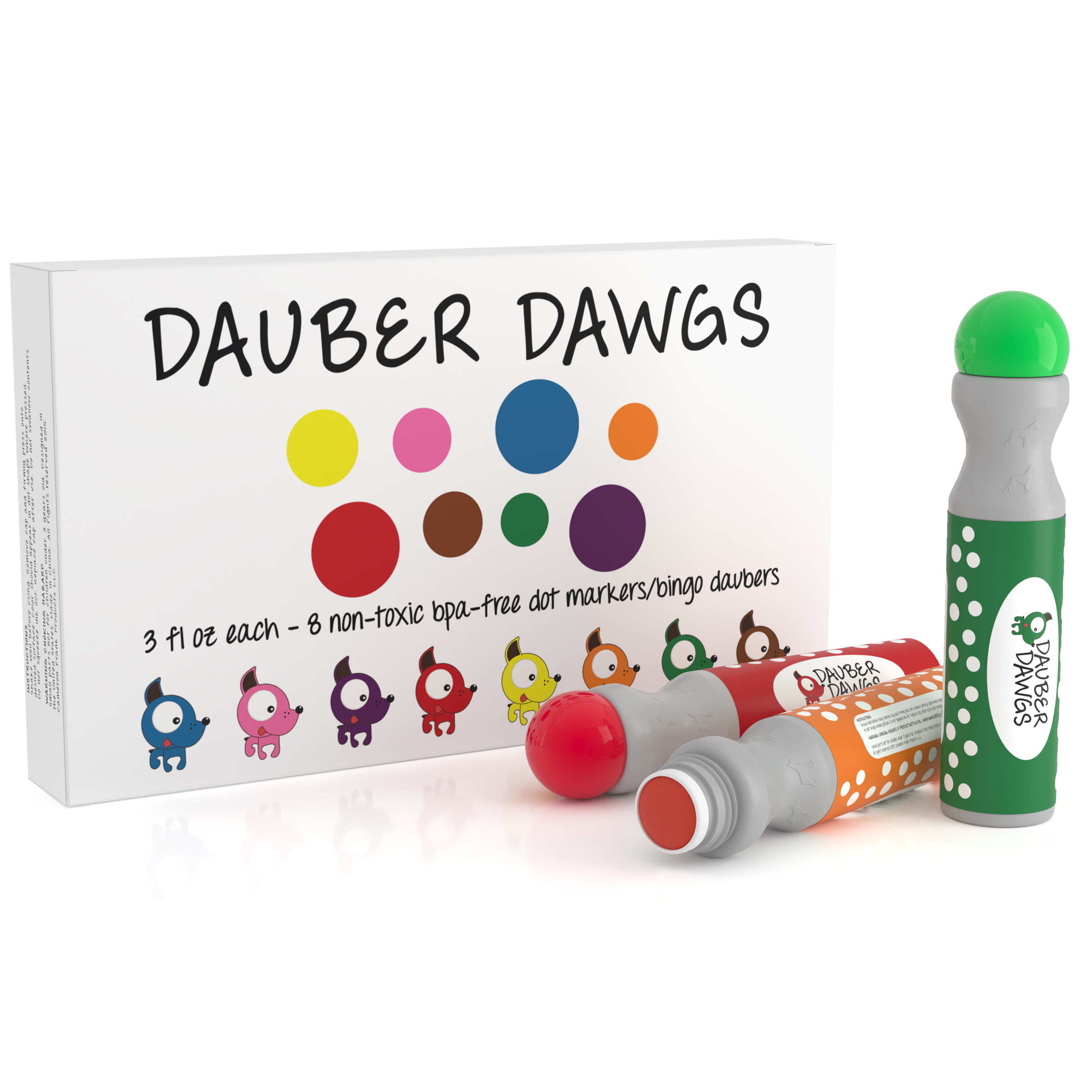  Washable Glitter Dot Markers, 6 Pack For Kids, Preschool  Children Arts Crafts Supplies Kit, Kindergarten Toddler Art Activities Gift  Set, Holiday Bingo Dabbers Dobbers, Dauber Dawgs : Toys & Games