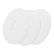 MLINS 3 Pcs Tub Overflow Drain Cover Washbasin Stopper Plug Bath Bathroom Sink White