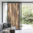 thumbnail image 3 of Brown Abstract Window Privacy Film,Vintage Geometric Gradient Oil Painting Modern Static Cling UV Sun Blocking Heat Control Window Tint Day and Night,Non-Adhesive One Way Privacy Cover 35.4''x78.7'', 3 of 7