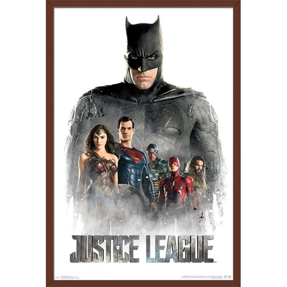 DC Comics Movie - Justice League - Characters in Mist Wall Poster, 22.375" x 34", Framed