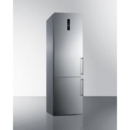 Summit Appliance - 12.8 Cu. Ft. Bottom-Freezer Built-In Refrigerator - Stainless steel