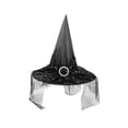thumbnail image 4 of Gorro de de Halloween, gorro negro para mujer, accesorios de disfraz, sombrero puntiagudo Estrella negra Yuyangstore Sombrero de bruja, 4 of 8