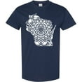 thumbnail image 3 of Inktastic Wisconsin Silhouette Mandala T-Shirt, 3 of 5