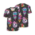 thumbnail image 6 of Rocae Cat Icecream for Breathable Men's Baseball T-Shirt Fashionable Casual Baseball Jersey, Moisture-wicking Sportswear 3X-Large, 6 of 9