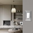 thumbnail image 3 of Rio Salto Estate Collection Brushed Nickel Silver Decorative Rocker Light Switch Plate Outlet Cover Wall Plate 4 Pack  1 Gang 5" x 3.13" Metal Home Upgrade Midsize Premium Heavy-Gauge Wall Plates, 3 of 9