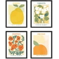 thumbnail image 2 of PixonSign Framed Wall Art Sydney, Orange, Flower, Poppies Posters, Set of 4 Multicolor Fruit, Flower Market Canvas Prints, Preppy Room Lovely Wall Décor for Home Decor - 12"x16" Black, 2 of 5