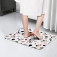 thumbnail image 4 of White Cow Geometric Pattern Flannel Non Slip Door Rugs,Washable Door Mats Indoor,Decorative Door Mats,Dirt-Resistant and Absorbent Doormat for Entrance,Bedroom,Kitchen,Bathroom,31.5x17in(80x43cm), 4 of 4