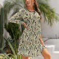 thumbnail image 5 of Fall Dresses for Women 2024, Dreamcatcher1 Womens Fall Dresses Long Sleeve Casual Tie Waist Clothes, Womens Fall Fashion 2024 Midi  Dresses Outfits with Pocket, 5 of 6