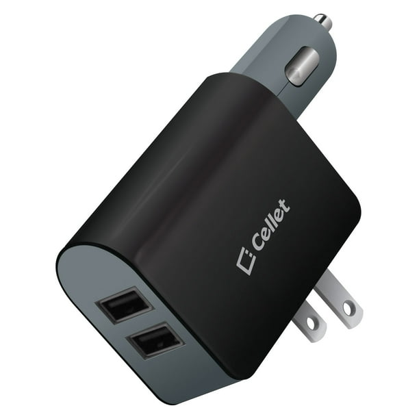 2in1 Car and Wall Charger, UL Certified Fast Charging 10W (2.1Amp