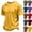 27# Yellow, variant on Men's Casual Henley Shirts Classic Button Short Sleeve T-Shirt Summer Basic Lightweight Tees Tops Beach Vacation Clothes Yellow 4XL