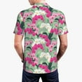 thumbnail image 4 of Balery Orchids Flowers Printed Men’s Short Sleeve Polo Shirt, Midweight Men's Shirt,Golf Polo shirts -X-Large, 4 of 9
