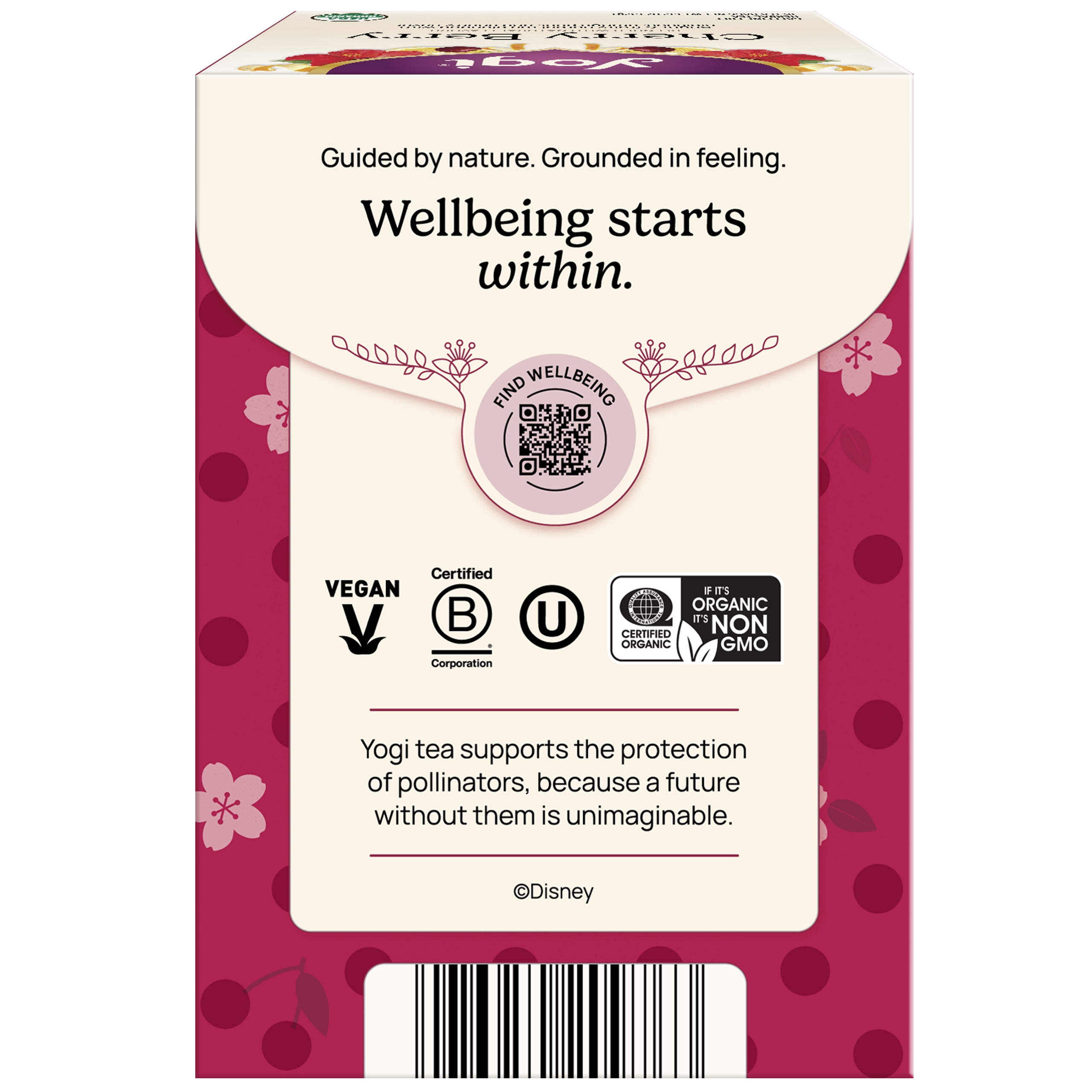 Yogi Tea Cherry Berry, Caffeine-Free, Organic Herbal Tea Bags, 16 Count