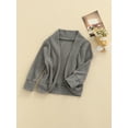 thumbnail image 3 of Sedceaty Girls Fall Knit Cardigan, Solid Color Long Sleeve Open Front Knitted Cardigan Sweater for Kids, 1-6 Years, 3 of 9