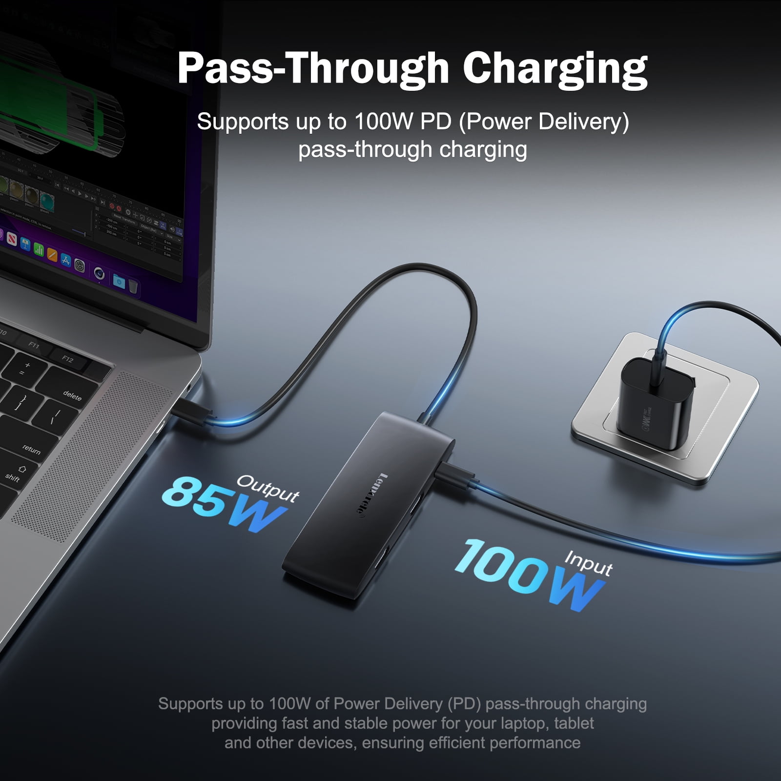 Lemorele 4K 60Hz 7 in 1 Docking Station, USB-C Hub with Dual HDMI  ,5Gbps USB A 3.0/2.0 Data Ports,100W PD USB C Adapter for PC/Laptop/MacBook/Lenovo/HP/Surface