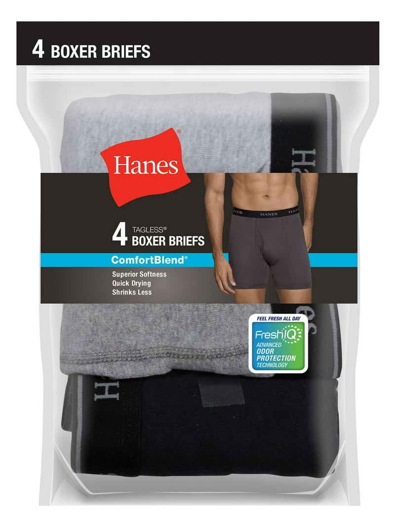 Hanes FreshIQ ComfortBlend Boxer Briefs 2XL-4XL Pack, Big Tall