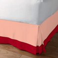 thumbnail image 2 of D.N.G. BEDDINGS 1 Piece Split Corner Two Tone Tailored Bed Skirt, Queen Size 6 Inch Deep Pocket, 800 Thread Count, 100% Egyptian Cotton, Solid Peach/Red Color., 2 of 3