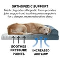 thumbnail image 5 of FurHaven Pet Products Faux Fleece & Chenille Orthopedic Sofa Pet Bed for Dogs & Cats - Orion Blue, Large, 5 of 13