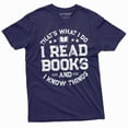 thumbnail image 4 of Book reading Tee shirt I read books and know things tee Christmas gift Birthday Gift tee (5X-Large Black), 4 of 7