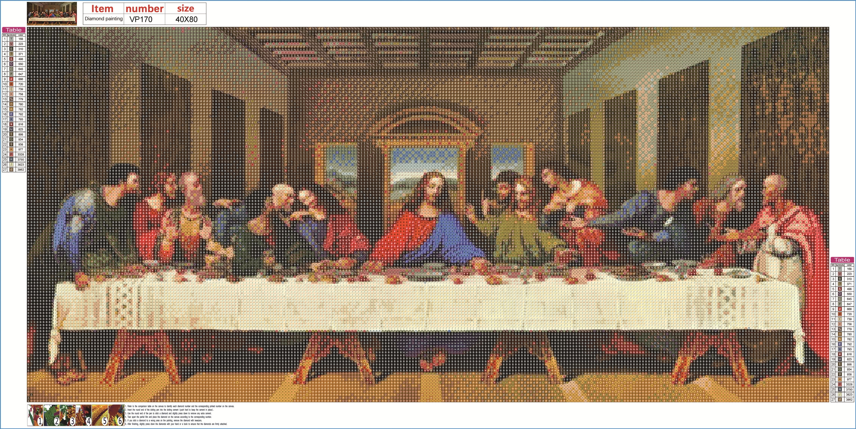 3-Pack 5D Diamond Painting Kits Full Drill Famous Paintings Art Wall Decor DIY(The Last Supper 16x32in; The Starry Night 12x16in; Starry Night Over The Rhone 12x16in)#13